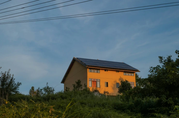Solar Panel on the roof of house